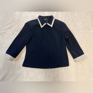 Juliana Collection. Blue & White Jacket. Size 12. Vintage. Excellent Condition.